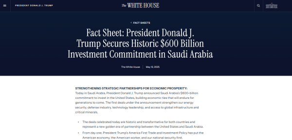 炒股配资资讯 “特朗普2.0”首次国事访问 获沙特6000亿美元投资“大礼包”！